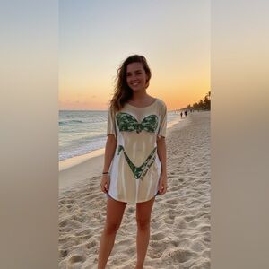 My Bikini 90s  Camo Bikini Body Graphic T-Shirt Coverup